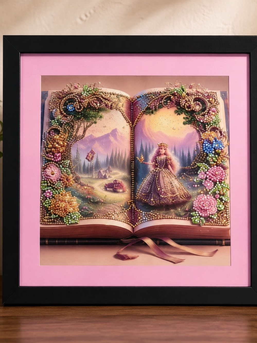 Handcrafted Framed Diamond Painting – Enchanted Storybook Princess